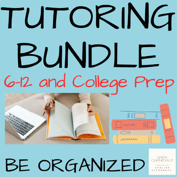 Preview of Year Long Tutoring Forms-College Test Prep Organizers+Vocabulary Template 6-12th