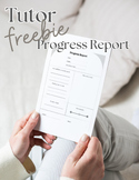 Tutoring Progress Report | Update for Parents | FREEBIE