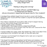 Tutoring Request and Sign Up Using EDITABLE Google Forms