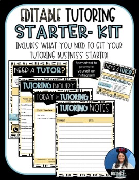 Preview of Tutoring Starter-Kit | EDITABLE | Digital or Print
