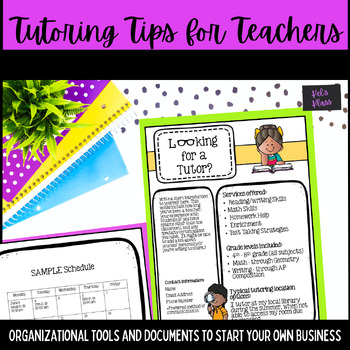 Preview of Tutoring Tips and Organization