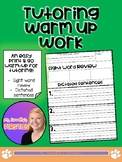 Tutoring Warm-up (Sight Words & Dictated Sentences)