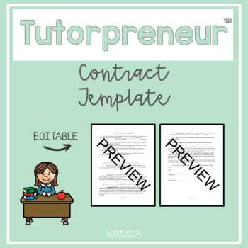 Preview of Tutorpreneur Tutoring Business Contract Template™ (Editable)