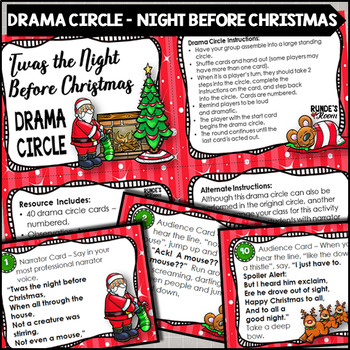 Preview of Twas The Night Before Christmas Drama Circle Activity