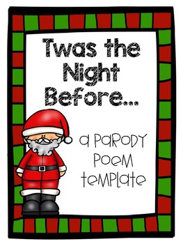 Preview of Twas the Night Before: A Parody Poem Template