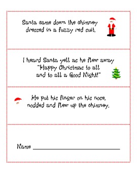 Twas The Night Before Christmas A Sequencing Activity By Jennifer Kuftic