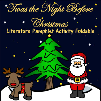Preview of Twas the Night Before Christmas Literature Pamphlet Activity Foldable