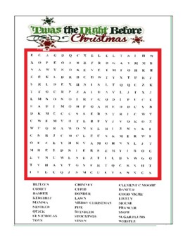 Twas the Night Before Christmas Word Search Fun | TPT