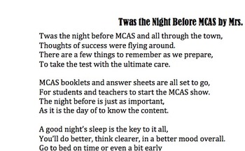 Preview of 'Twas the Night Before Testing