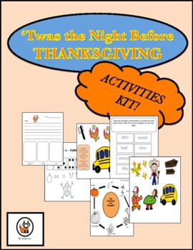 Preview of Twas the Night Before Thanksgiving Activity Kit