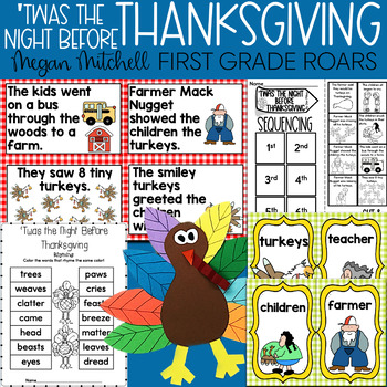 Preview of Twas the Night Before Thanksgiving Book Companion Turkey Reading Comprehension