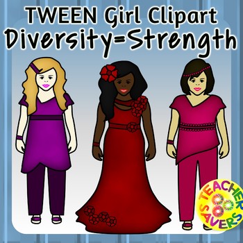 Preview of Tween Girls Clipart