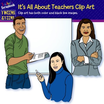 Preview of Realistic Teachers Clip Art for Middle School, High School and College