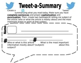 Tweet-A-Summary Exit Slip