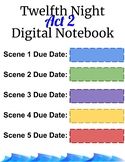 Twelfht Night Act 2 - Digital Notebook & Questions