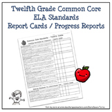 Twelfth Grade ELA Common Core Progress Report / Chart