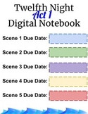 Twelfth Night Act 1 - Digital Notebook & Questions