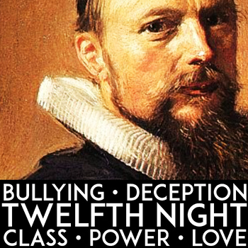 Preview of Twelfth Night Bullying, Deception, & Love | Shakespeare Unit | Editable Handouts
