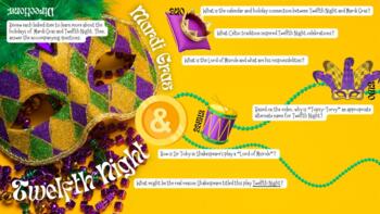Preview of Twelfth Night & Mardi Gras Extension Lesson