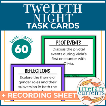 Preview of Twelfth Night | Shakespeare | Analytical Task Cards | AP Lit and HS ELA