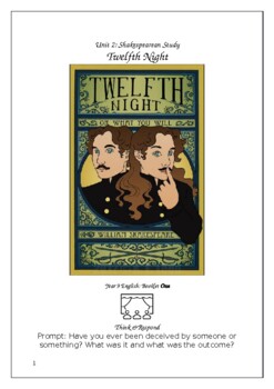 Preview of Twelfth Night Shakespeare Work Booklet (Plot/Character Anlaysis)