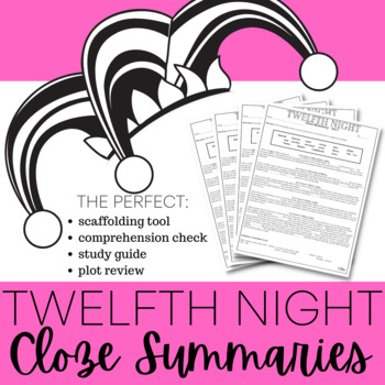 Preview of Twelfth Night by Shakespeare Fill in the Blank Summary | Comprehension | MLL IEP