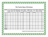 FREE Twelve 12 Days of Christmas Gift Total Math Grid