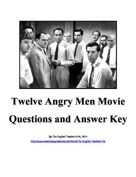 Preview of Twelve Angry Men Movie Questions and Answer Key