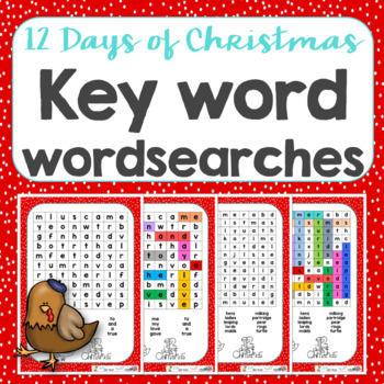 Preview of Twelve Days of Christmas Wordsearch