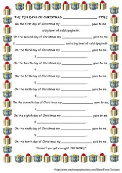 12 Days Of Christmas Parody Lyrics School Boy | Zukwgr.mynewyeartravel2020.info