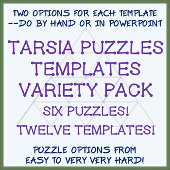 Preview of Twelve Editable Tarsia Jigsaw Puzzle Templates -- Can Use For ALL Classes