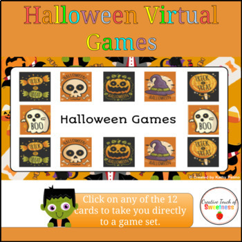 Twelve Interactive Halloween Virtual Games for Virtual/School | TpT