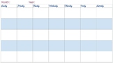 Twelve Month Calendar Template (Blank) 