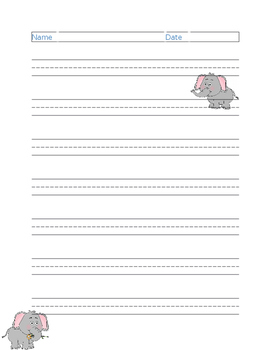 Twelve Pages of Zoo Animal Writing Paper by Heather Tetzlaff | TPT