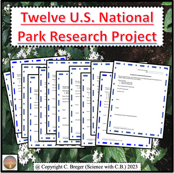 Preview of Twelve U.S. States National Parks Project Bundle!