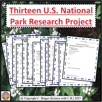 Preview of Thirteen U.S. States National Parks Project Bundle!