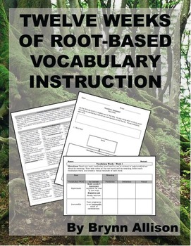Preview of Root Based Vocabulary Instruction, 12+ Weeks of Lessons