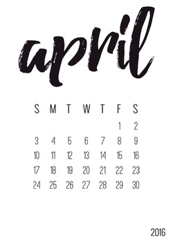 Twenty 16 | Semester Countdown Calendar by Stylish Schoolhouse | TpT