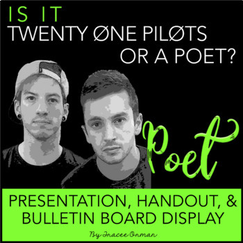Preview of Twenty One Pilots or Poet Interactive Bulletin Board, Presentation, & Quiz