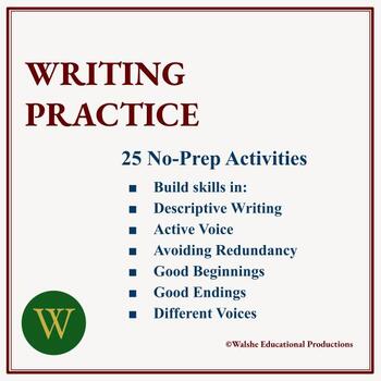 Preview of Twenty-five Writing Practice Lessons