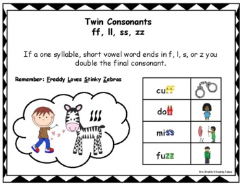 Rule: Double consonants ff, ll zz and ss - Studyladder