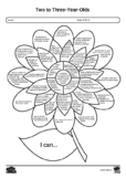 Twinkl 'I Can' Assessment Flower for 2-3 Year Olds