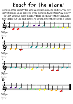 Twinkle Twinkle Little Star, Solfege Notation, Free Sheet Music