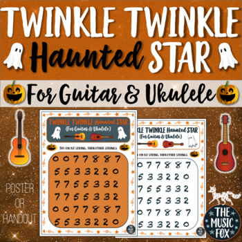 Preview of Twinkle Twinkle HAUNTED Star! Halloween/Minor Key Version for Ukulele & Guitar!