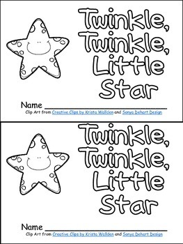 Preview of Twinkle, Twinkle Little Star Book, Poster, & MORE - Kindergarten Nursery Rhymes