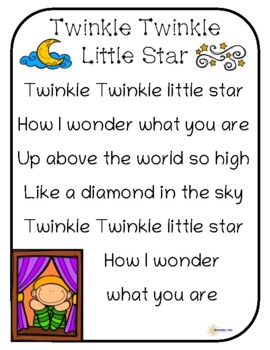 Twinkle Twinkle Little Star Literacy Pack by Learning Fun for early ...