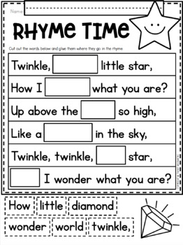 Twinkle Twinkle Little Star Rhyme Posters - Top Teacher