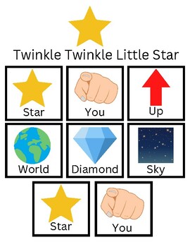 Preview of Twinkle Twinkle Little Star Song Board