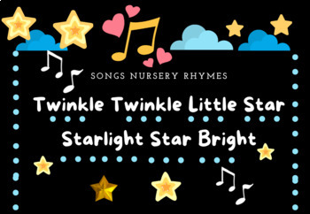 Preview of Twinkle Twinkle Starlight Star Bright - Autism Contrast Colors Words Math Fun