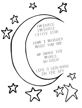 Preview of Twinkle twinkle little star Coloring Page